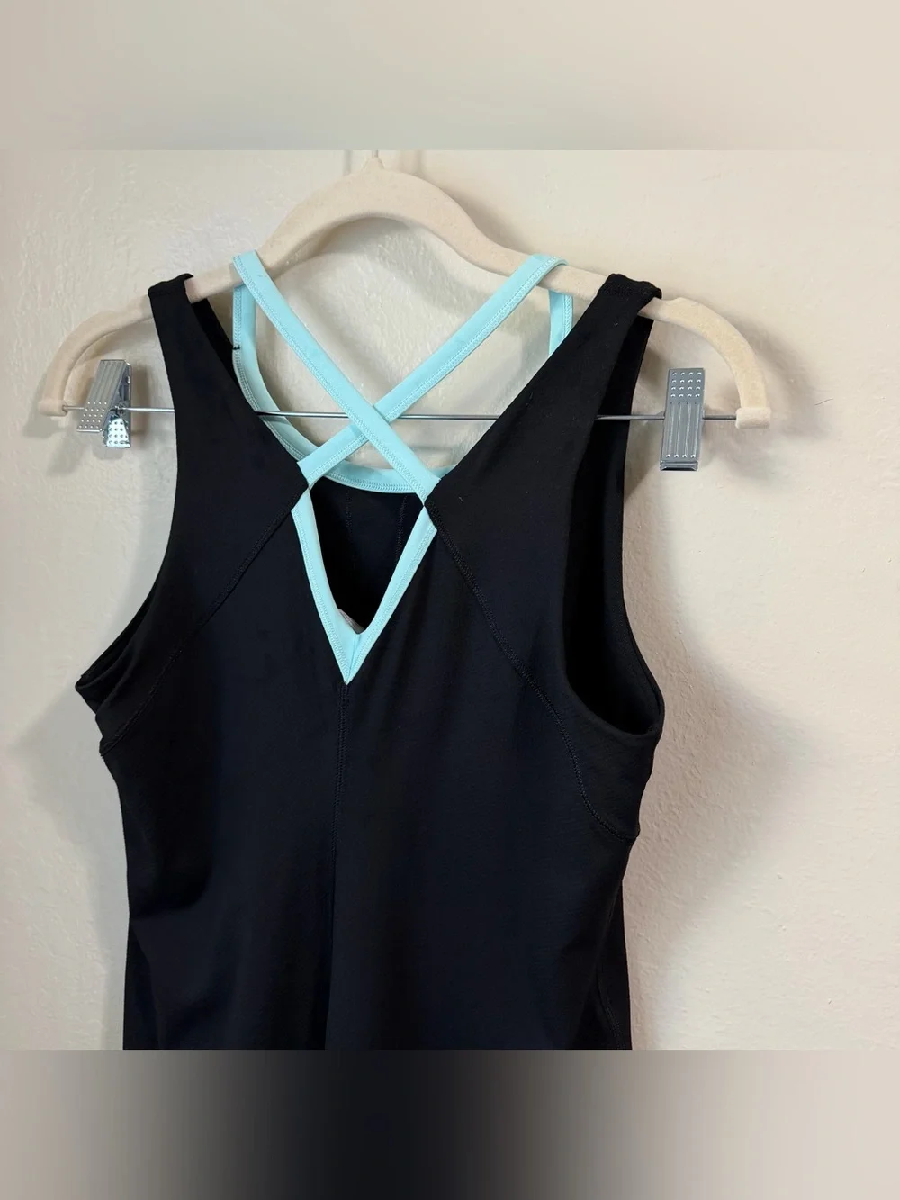 NWT Ivivva By Lululemon Give It Your All Tennis Dress Black Aqua Girls Sz 14